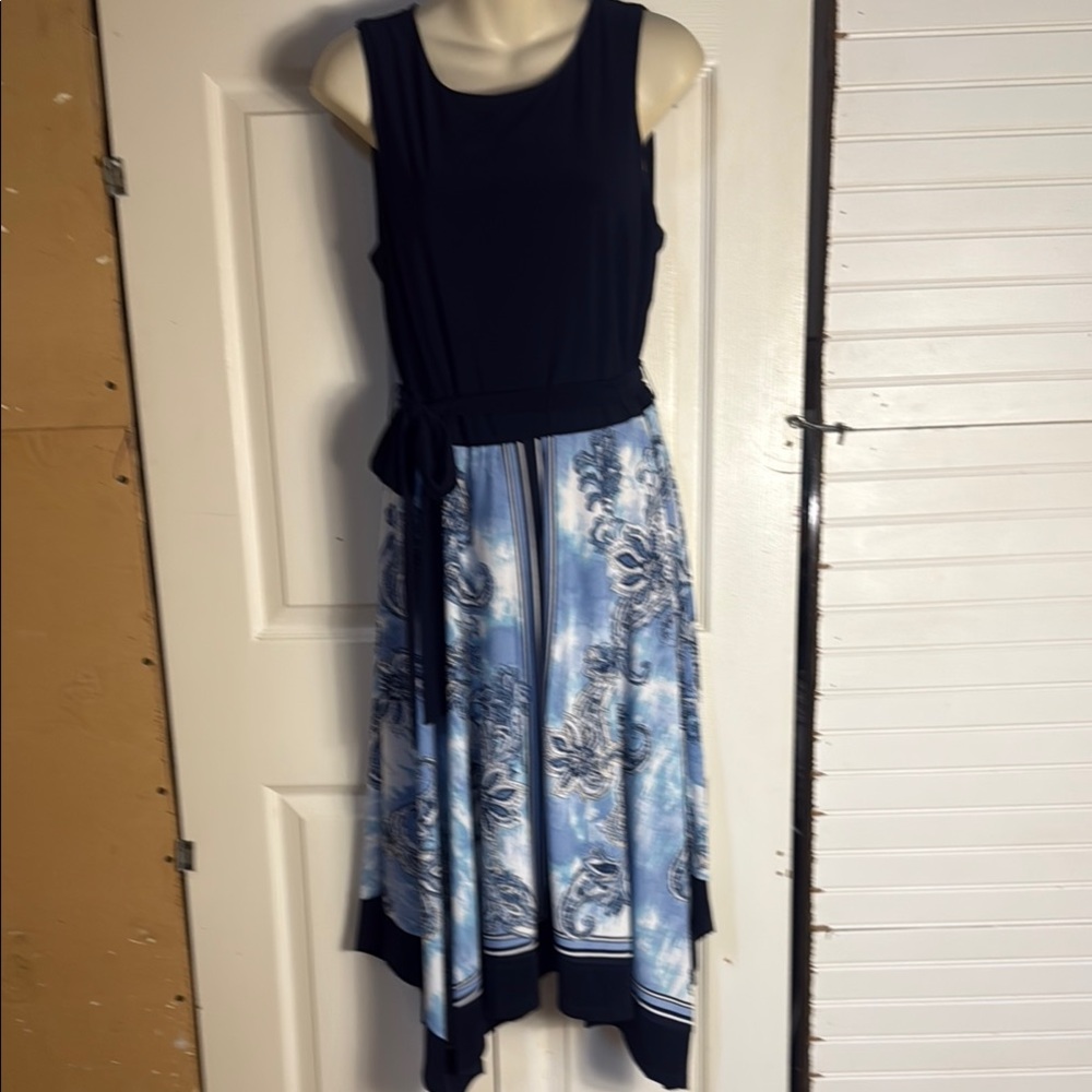 Sandra Darren Navy Dress